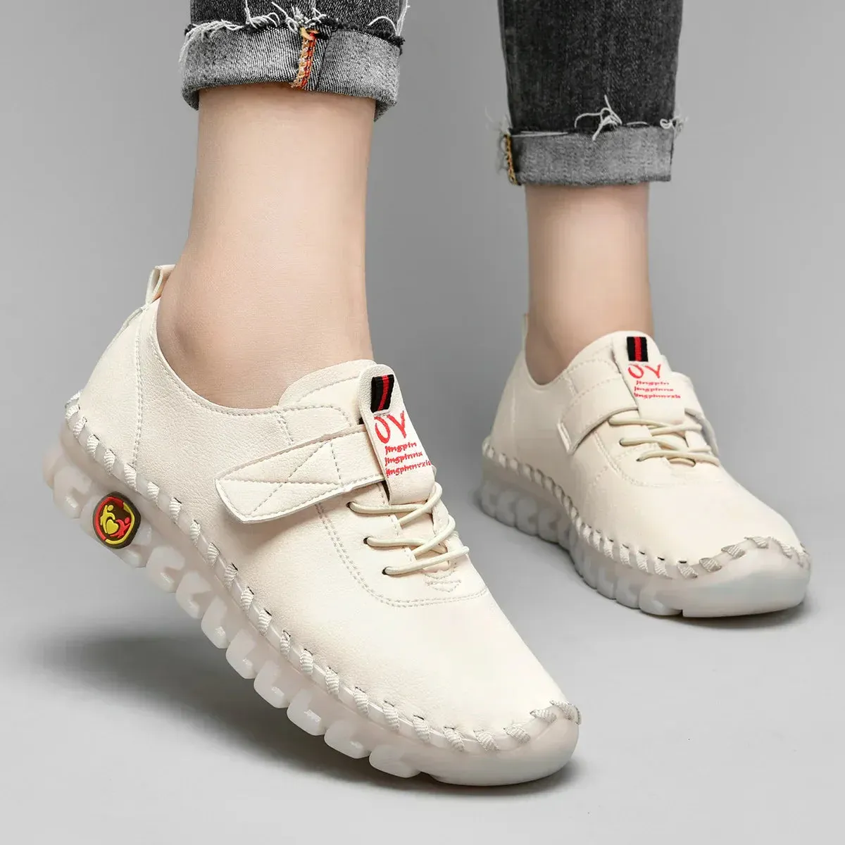 Eva - Leren Flats van Microvezel - Stijlvol en Comfortabel
