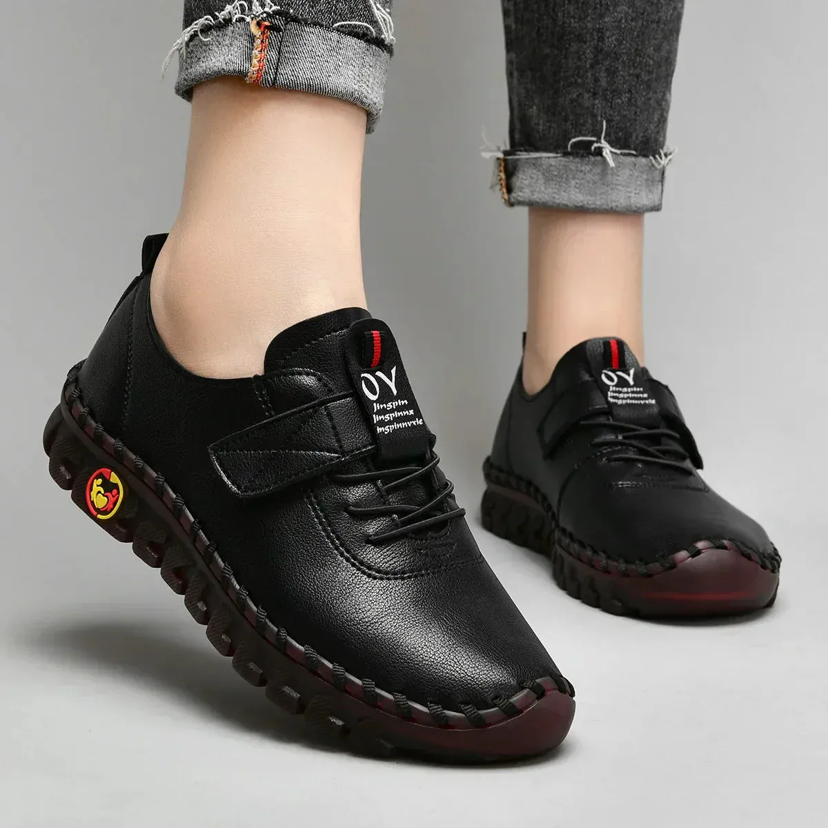 Eva - Leren Flats van Microvezel - Stijlvol en Comfortabel