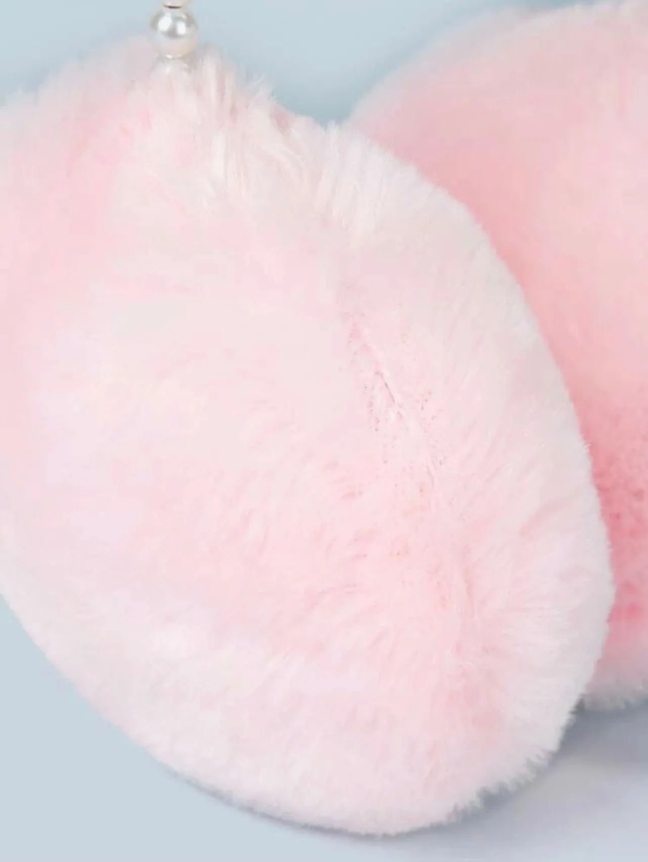 Faux Pearl Beaded Fluffy Earmuffs