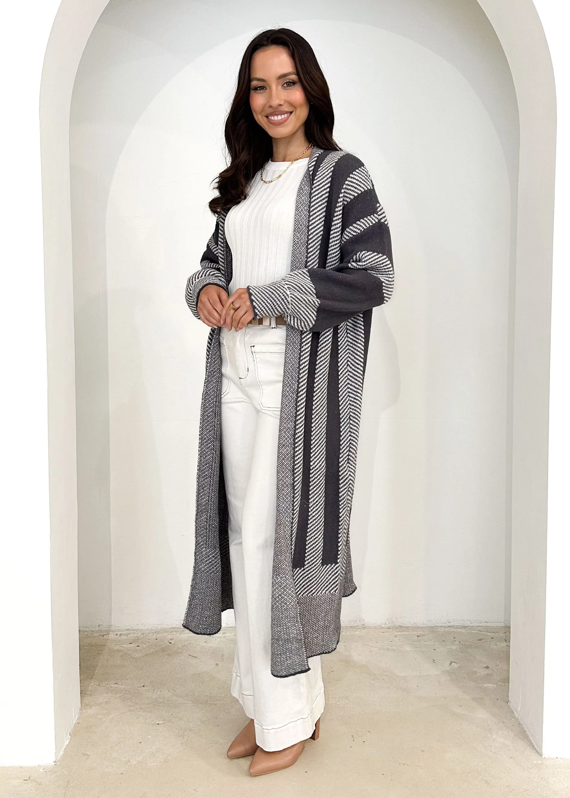 Finra Cardigan - Slate