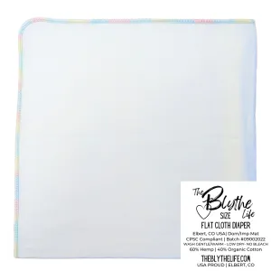 Flat Cloth Diaper | Natural/White