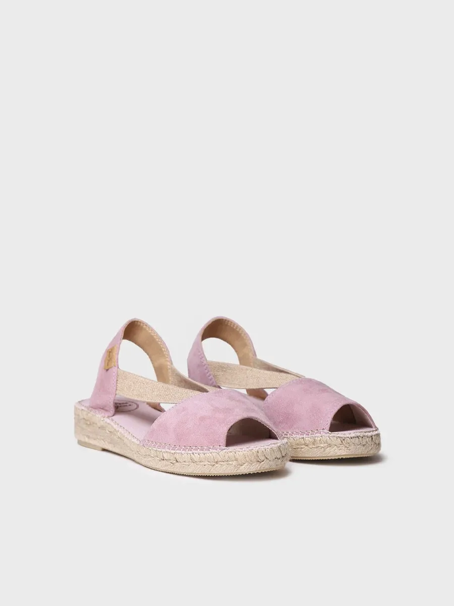 Flat suede sandal - ELLA