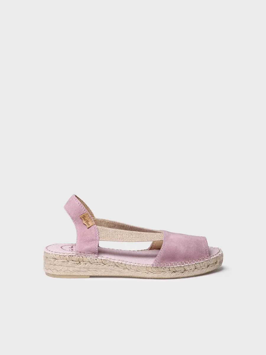Flat suede sandal - ELLA