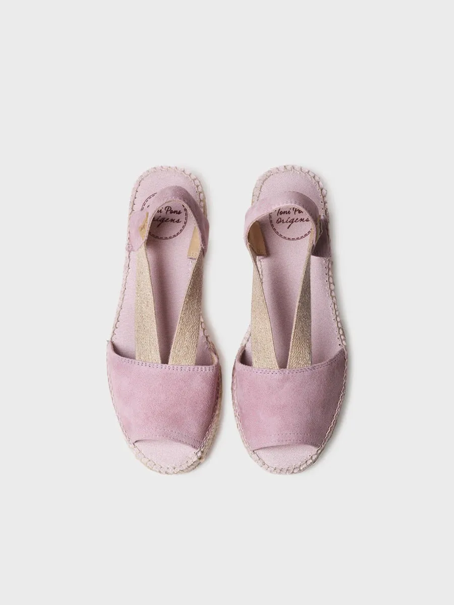 Flat suede sandal - ELLA