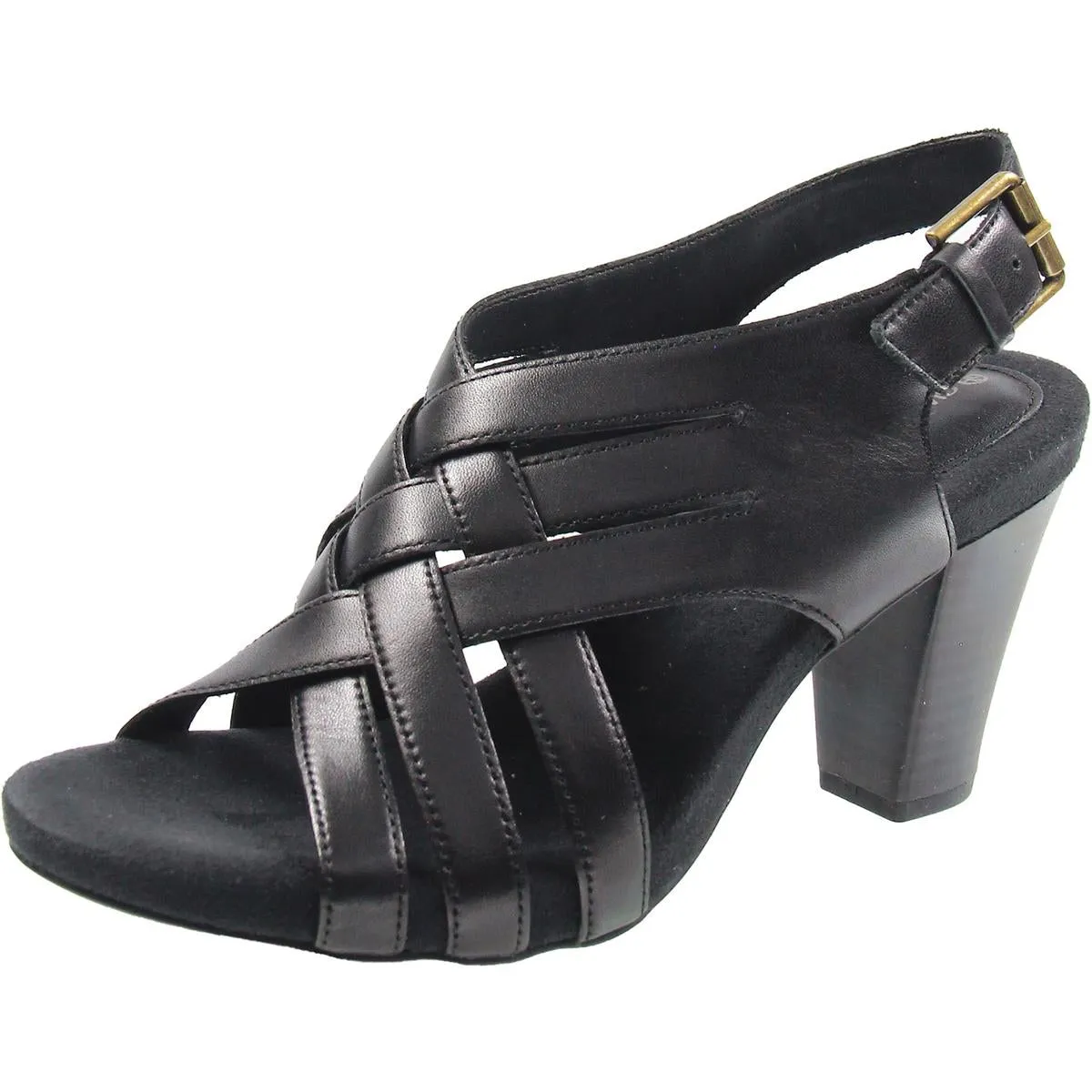 Giani Bernini Womens Criss-Cross Leather Espadrille Heels