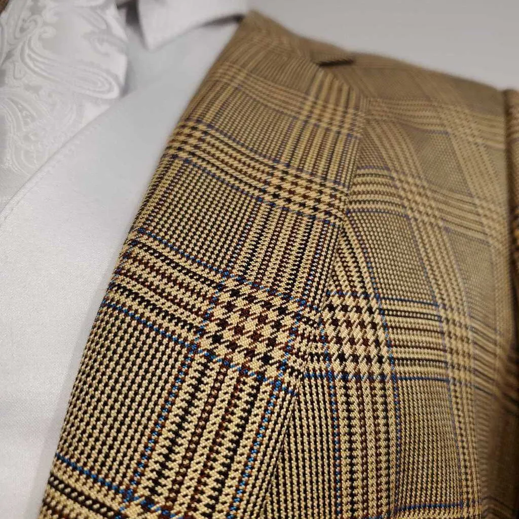 Gold Windowpane Coat
