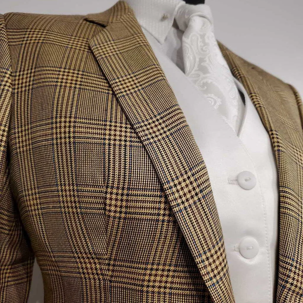 Gold Windowpane Coat