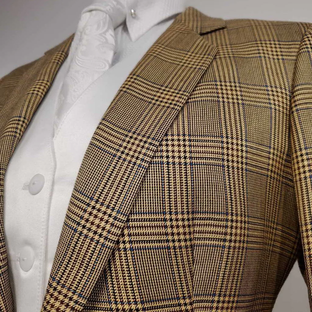 Gold Windowpane Coat