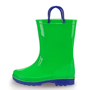 Green and purple Toddler Kids Contrast Rain Boots