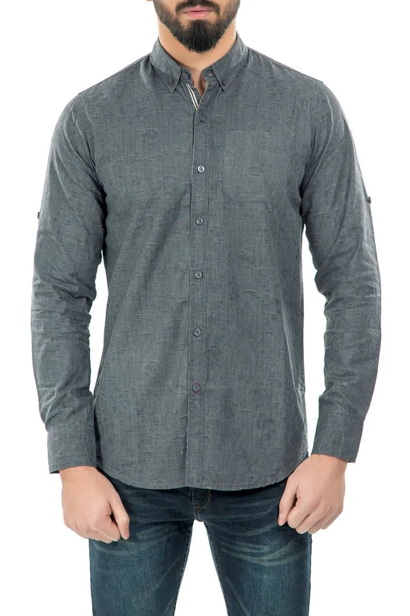 Grey Casual Shirt FS Regular Fit