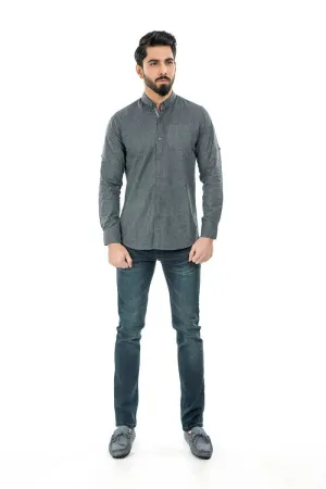 Grey Casual Shirt FS Regular Fit