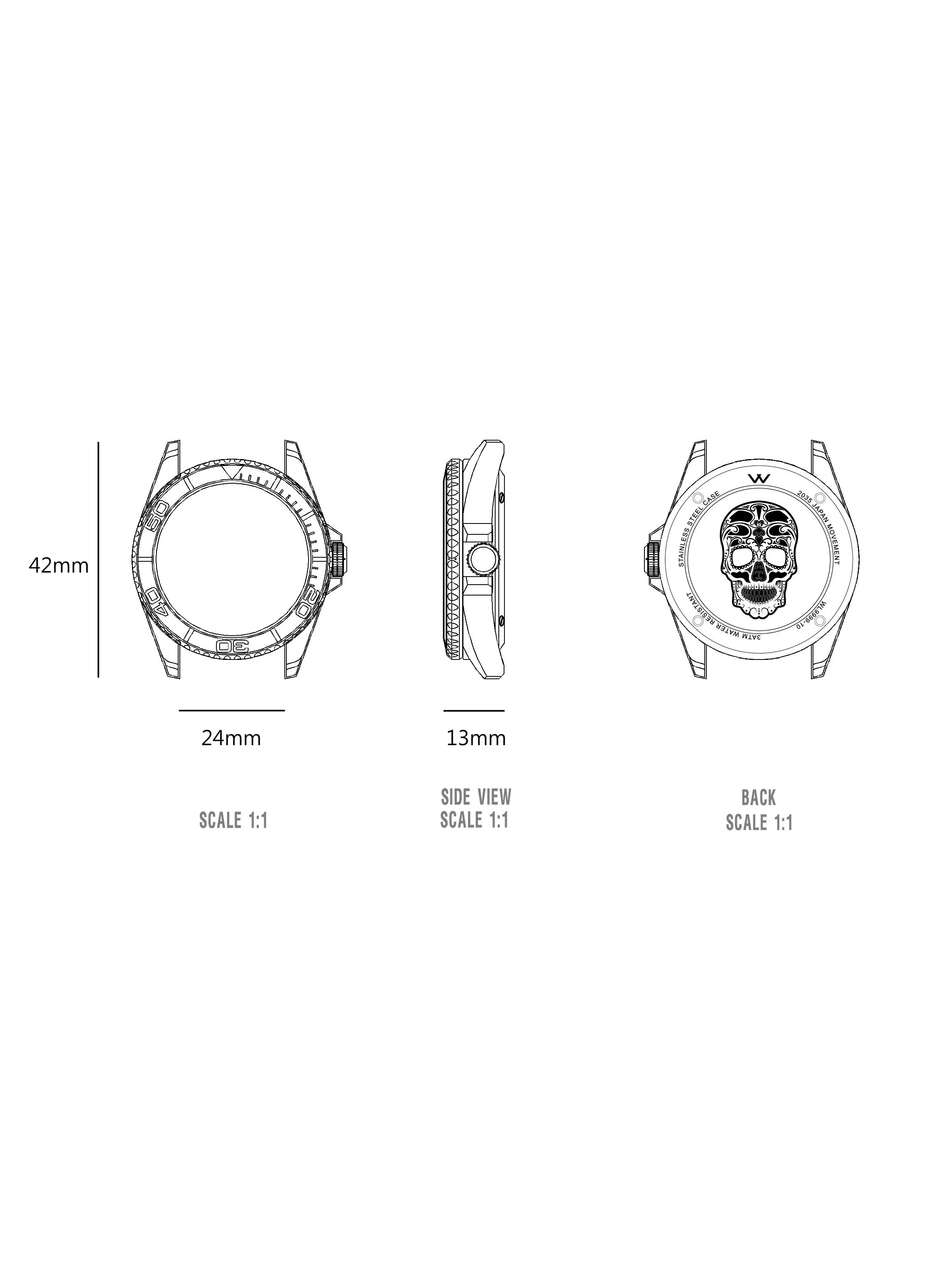 Hallow TIGER face watch - Black / Black
