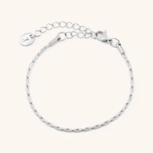 Iris Square Boston Chain Bracelet, Silver