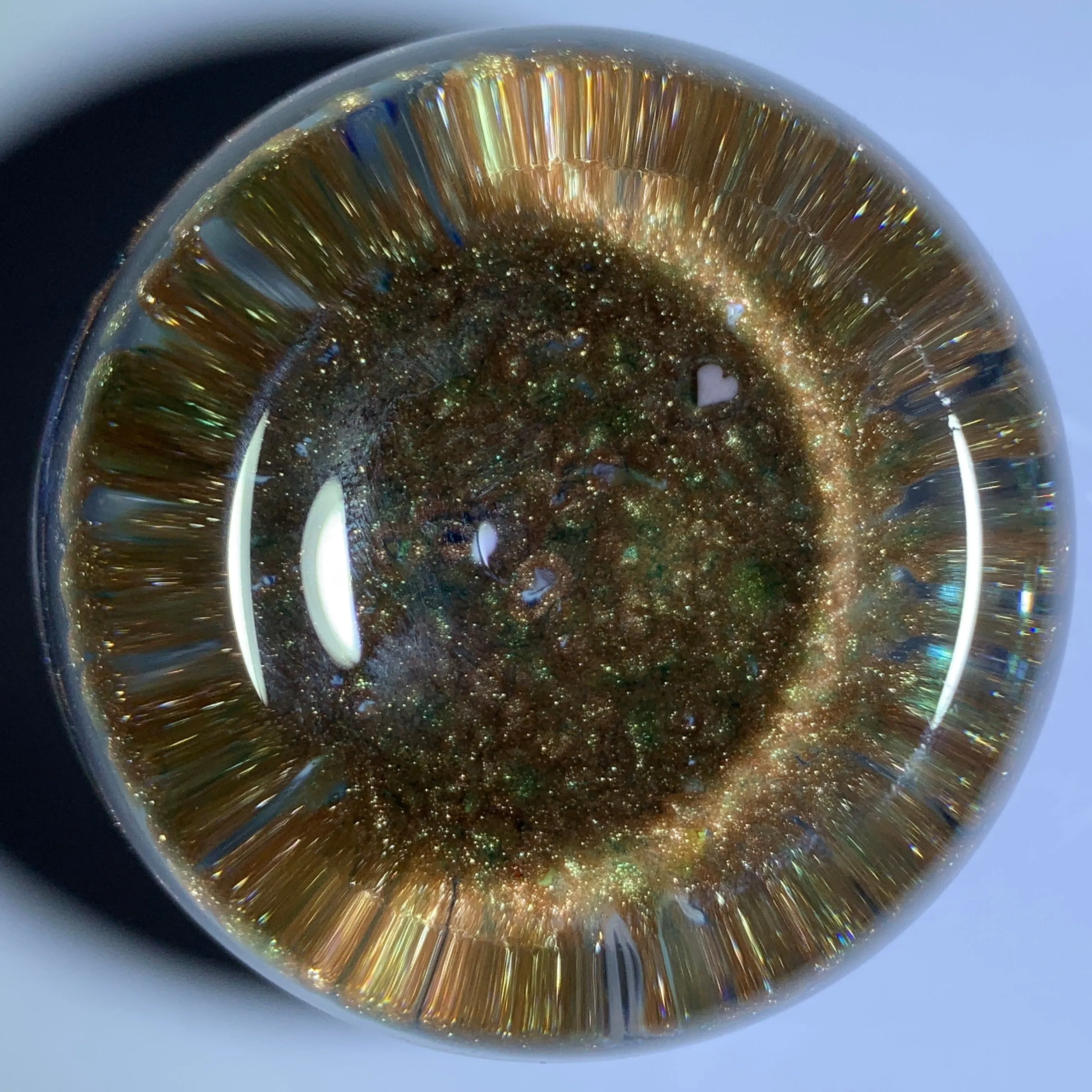 James Hart Complex Millefiori Scramble with Silhouette Canes on Aventurine