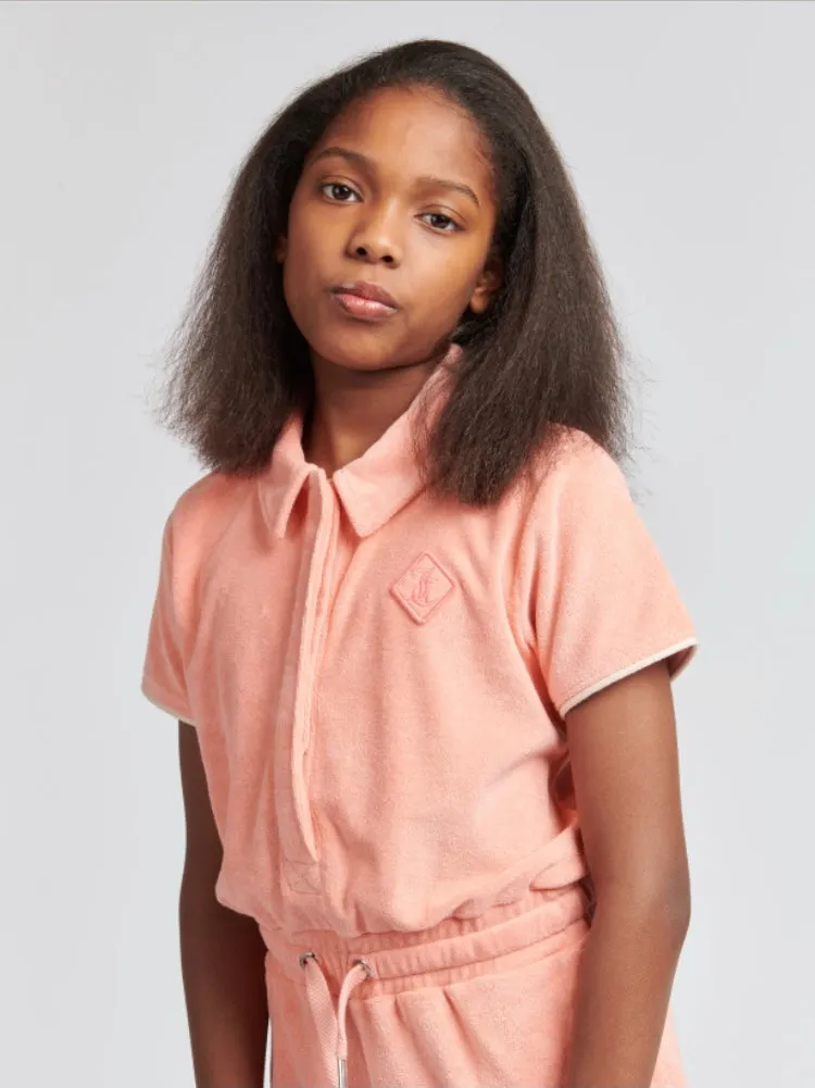 JUICY COUTURE - TOWELLING PLAYSUIT PEACH
