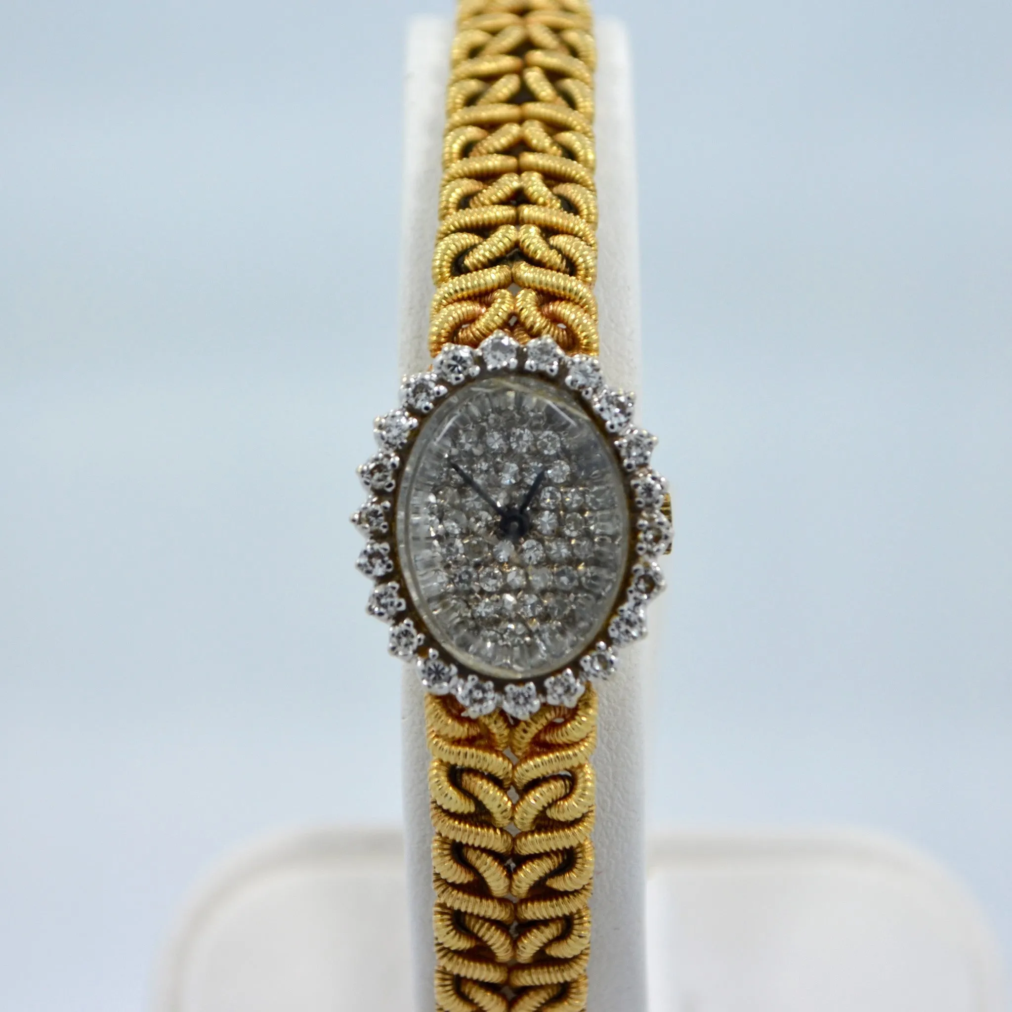 Jules Jurgensen 14K Yellow Gold Solid Ladies Quartz Diamond Wristwatch