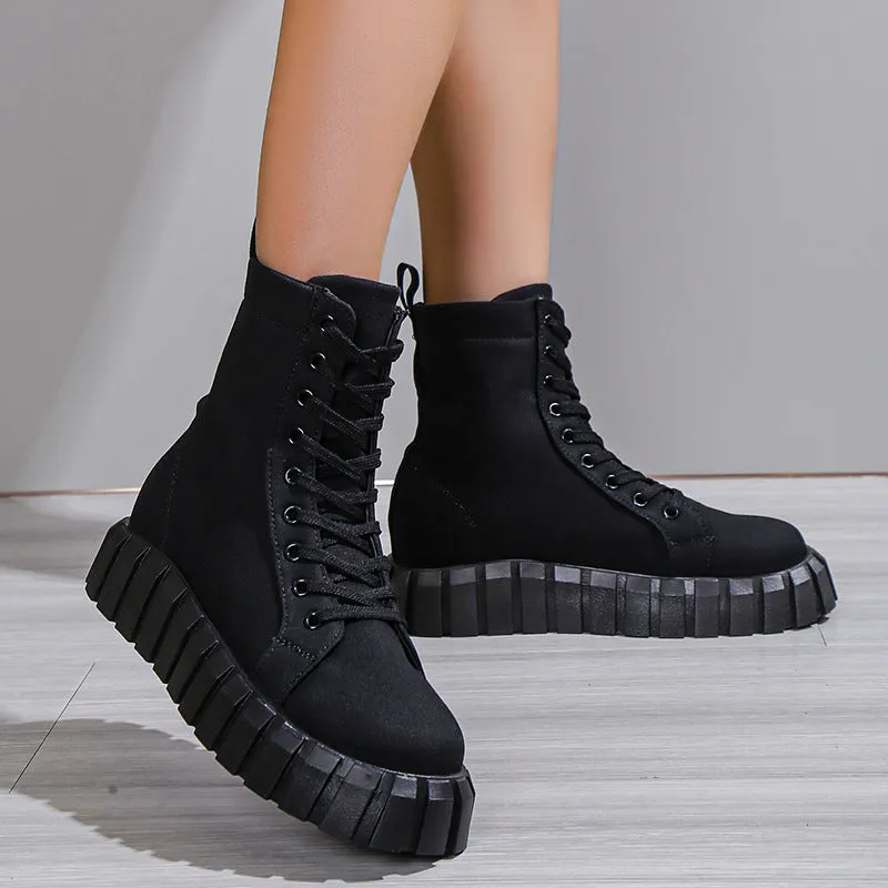 Leopard Print Platform Chic Boots