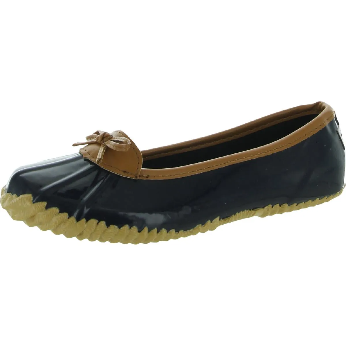 London Fog Womens WEBSTER Waterproof Shell Slip On Ballet Slippers