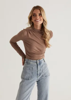Lynley Top - Mushroom