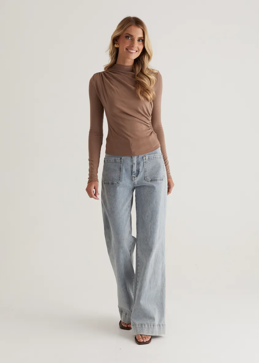 Lynley Top - Mushroom