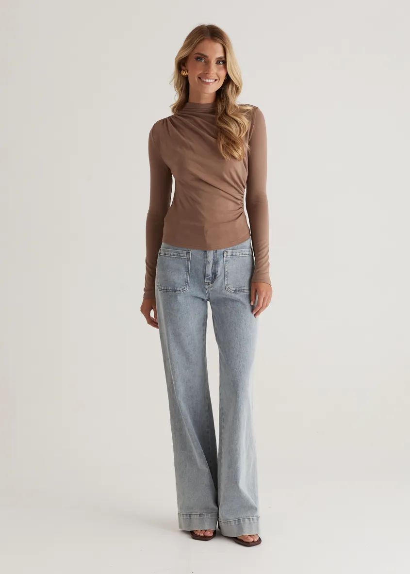 Lynley Top - Mushroom