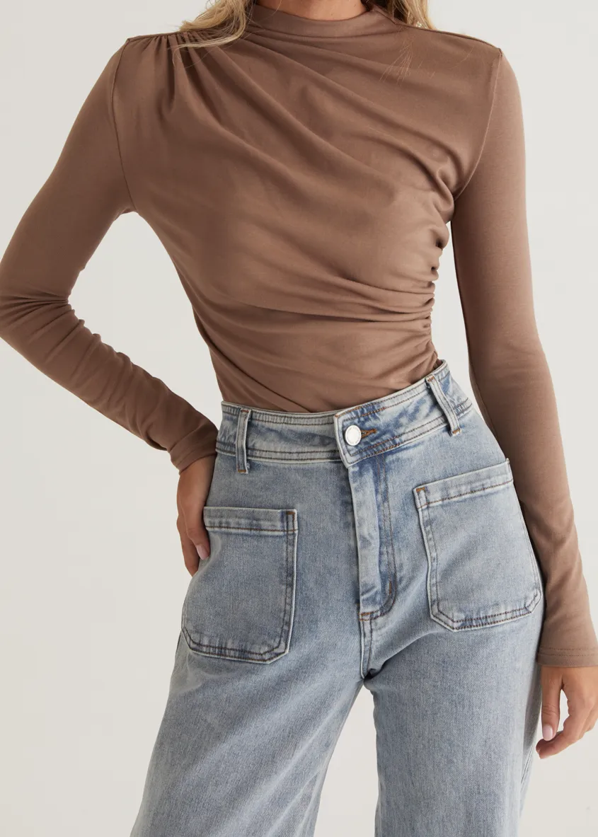 Lynley Top - Mushroom
