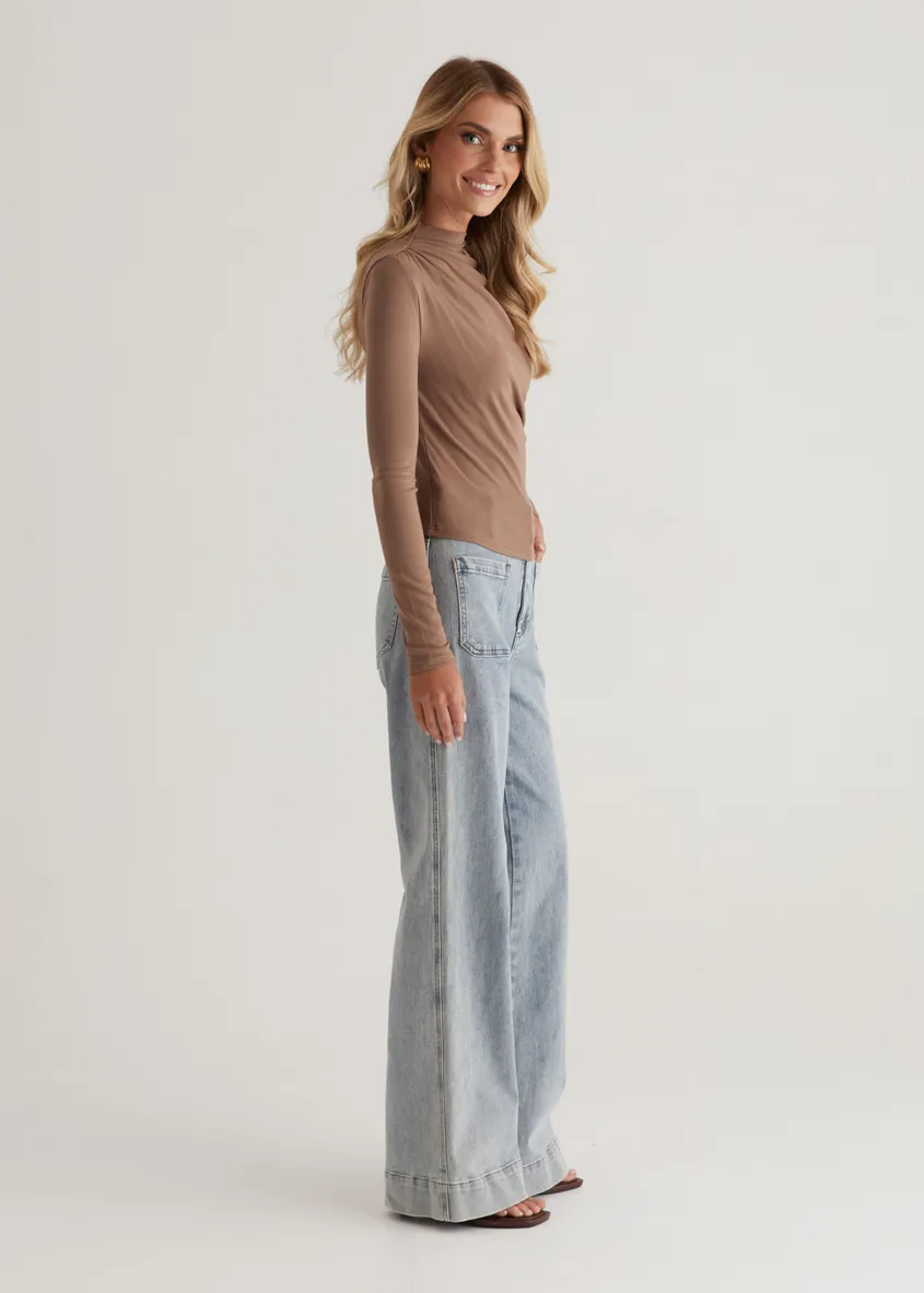 Lynley Top - Mushroom