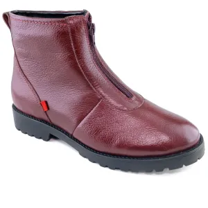 Marc Joseph New York Womens Casual Comfortable Genuine Leather Chelsea Ankle Boots Classic Fashion Front Zip Slip On Ladies Fall Winter Boots Mahogany Napa Soft 9.5