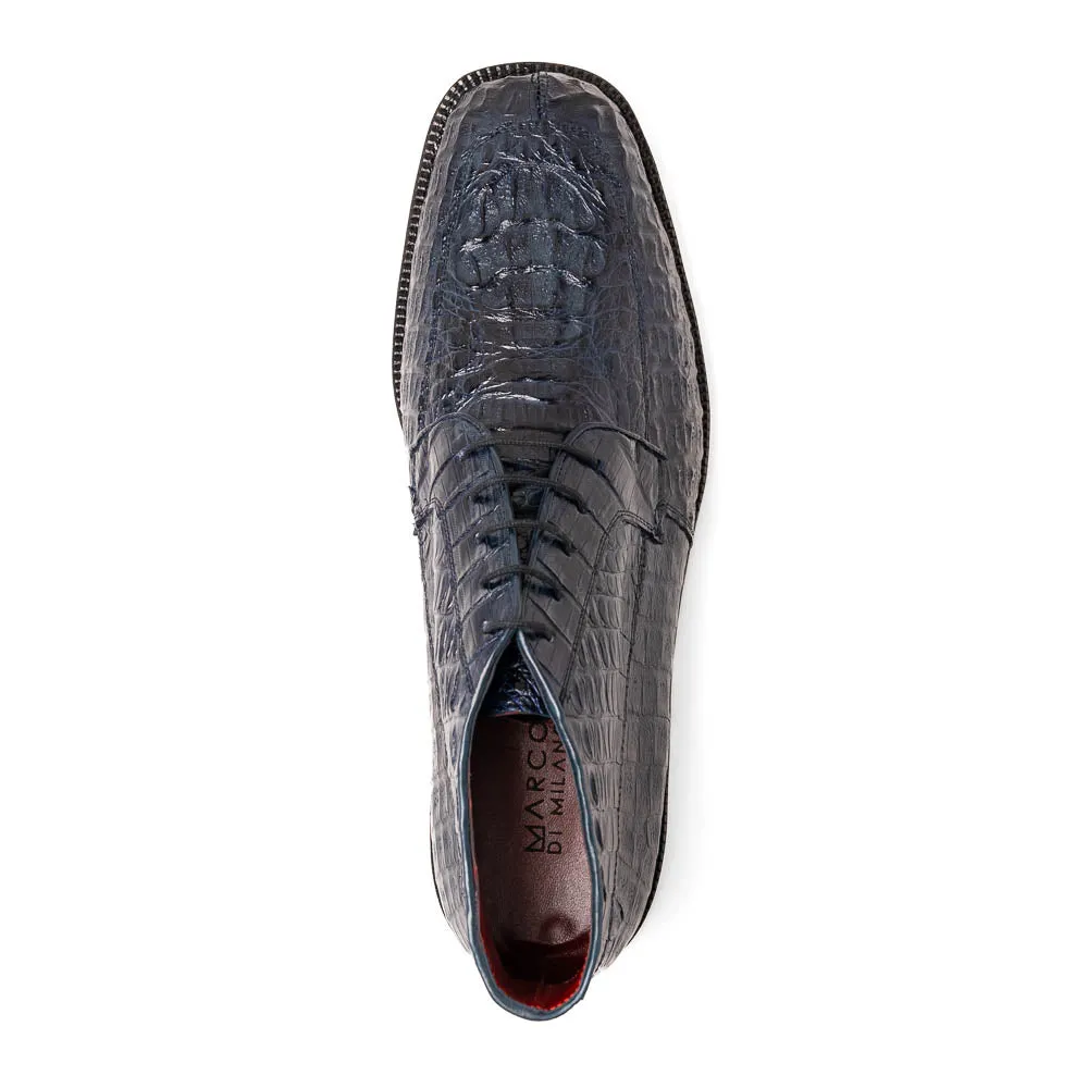 Marco Di Milano Martinelli in Navy Caiman Crocodile Chukka Boots