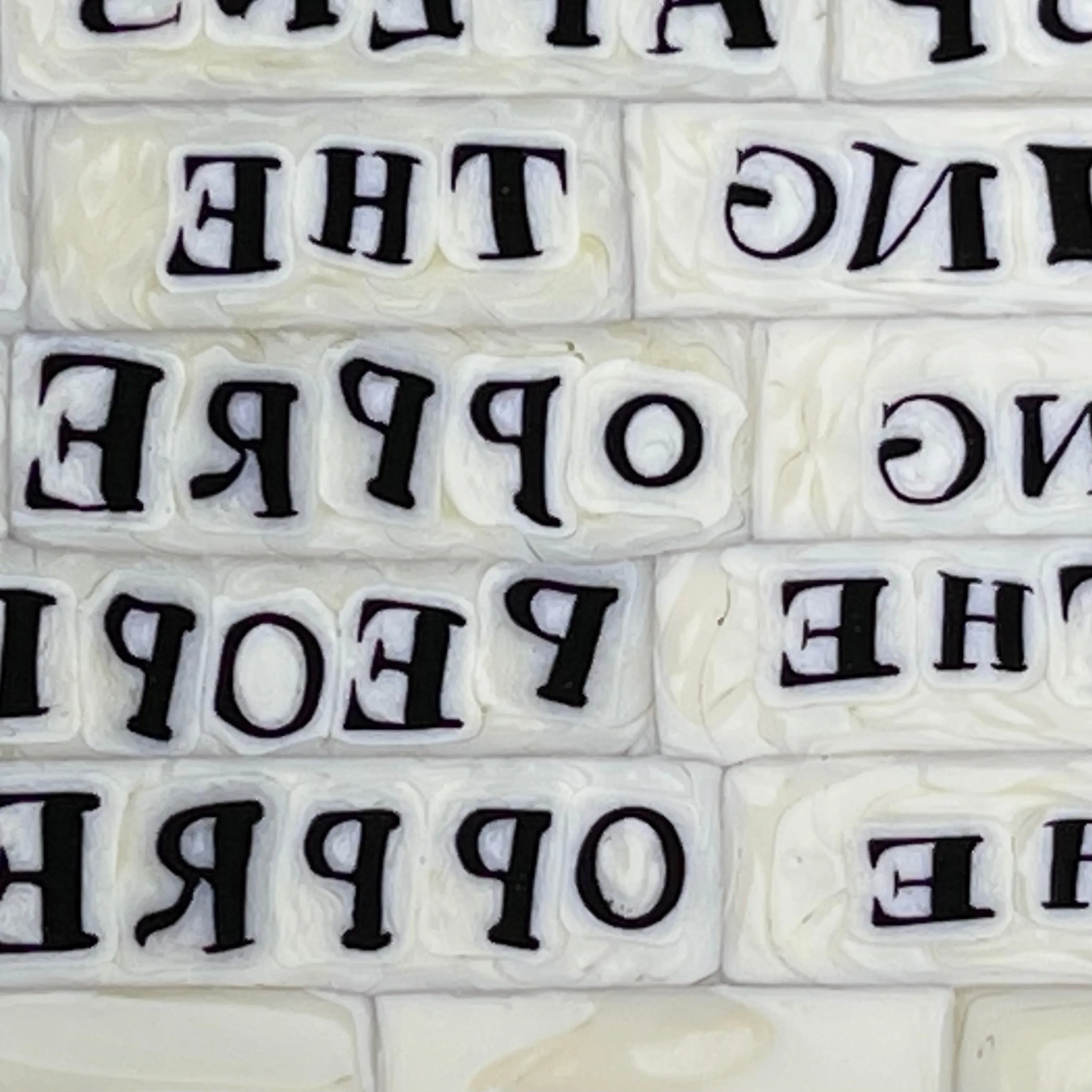 Mathieu Grodet Fused Murrine "Brick" with Human Rights Activists Malcolm X Quotation