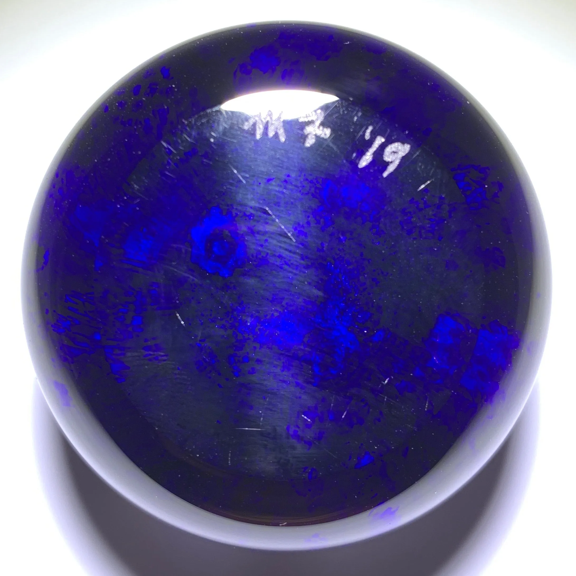 Matt Fimiano 2019 Concentric Complex Millefiori Gradient Rainbow on Blue