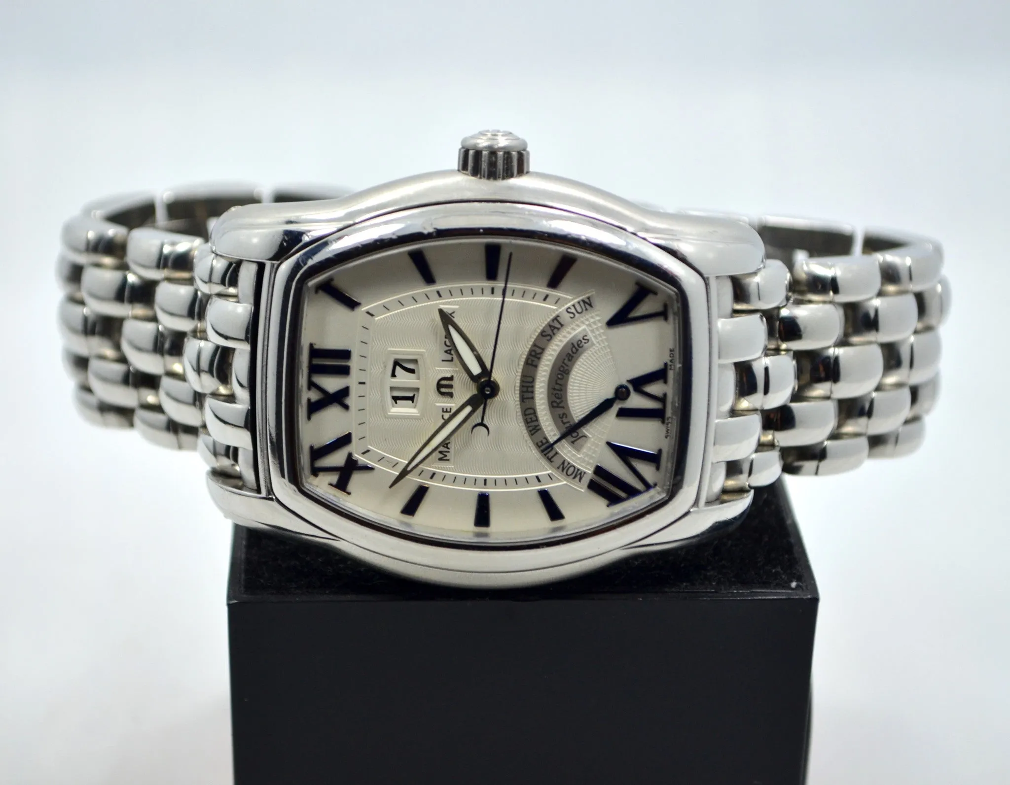 Maurice Lacroix Jours Retrograde MP6119 Steel Automatic Date Wristwatch