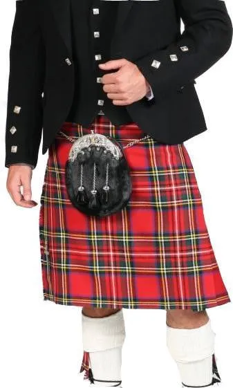 Men's 5 Yard Kilt - 13oz Lochcarron Braeriach Mediumweight Wool - Made to Order