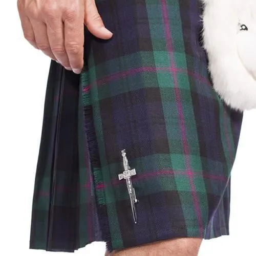 Men's 8 Yard Kilt - 16oz House of Edgar Heavyweight Wool Nevis Stain Resistant Tartan - Made To Order