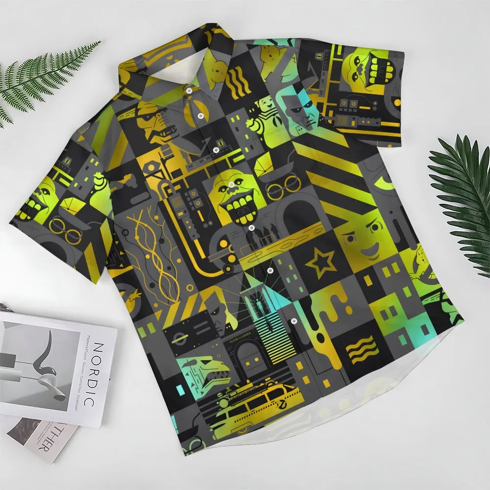 Men's Cartoon Casual Short Sleeve Shirt 2405001493