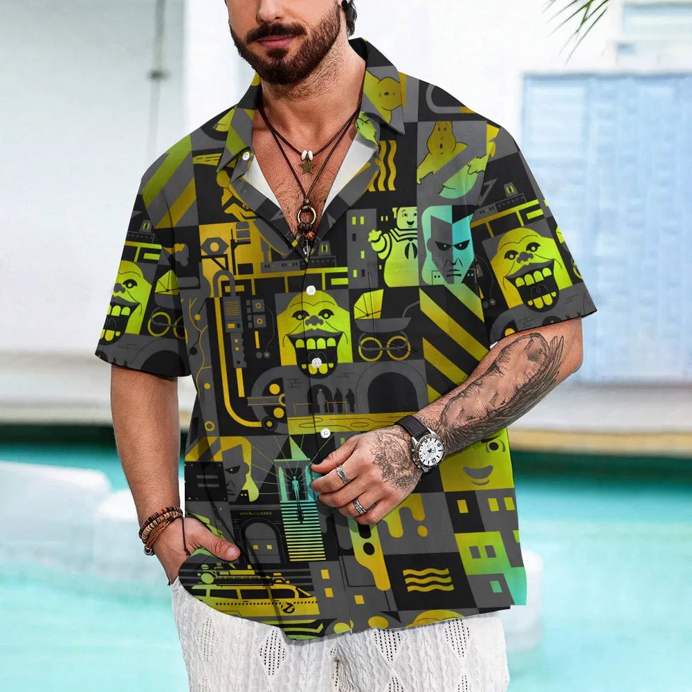 Men's Cartoon Casual Short Sleeve Shirt 2405001493