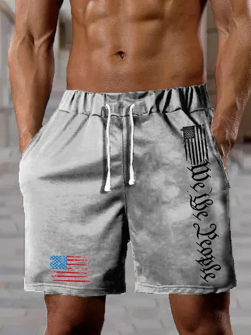 Men's Flag Independence Day Casual Shorts