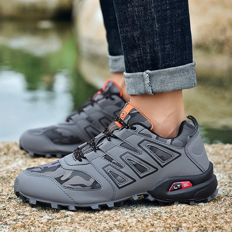 Men's Outdoor Casual Shoes Trend  Fashion Shoes Brand High Quality And Comfortable Flats Shoes Non-Slip Lace-up Walking Shoes