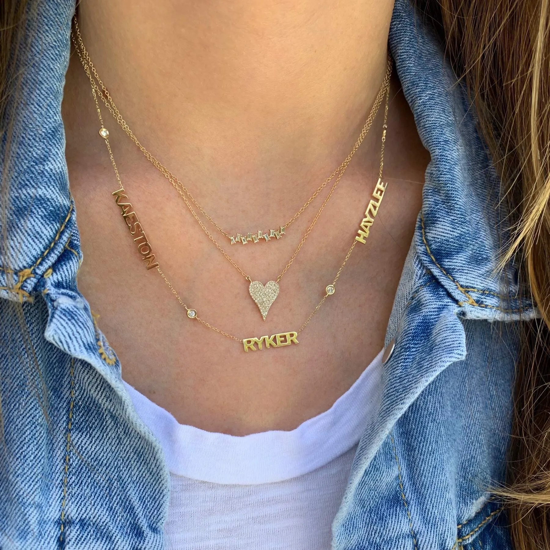 Modern Diamond Heart Necklace