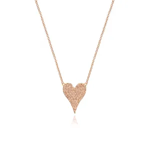 Modern Diamond Heart Necklace