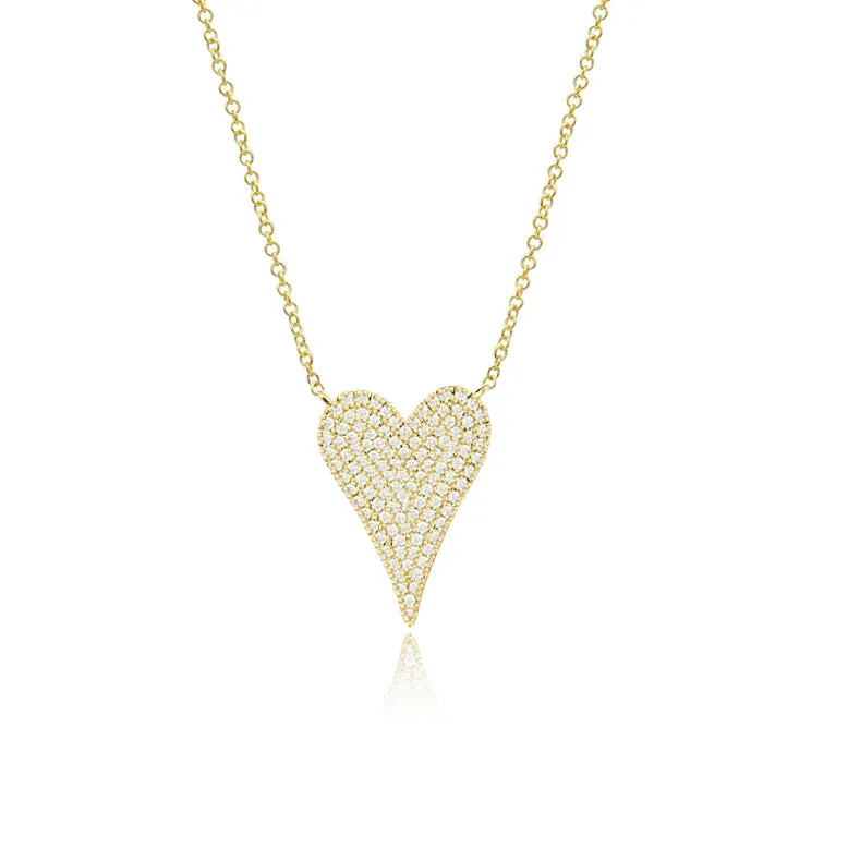 Modern Diamond Heart Necklace