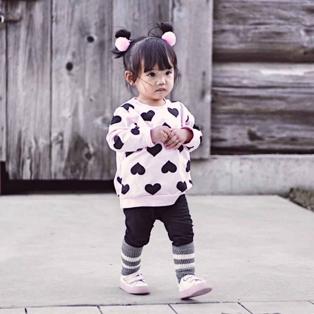 Modern Pullover with Hearts