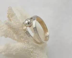Modern Silver Wrap Ring