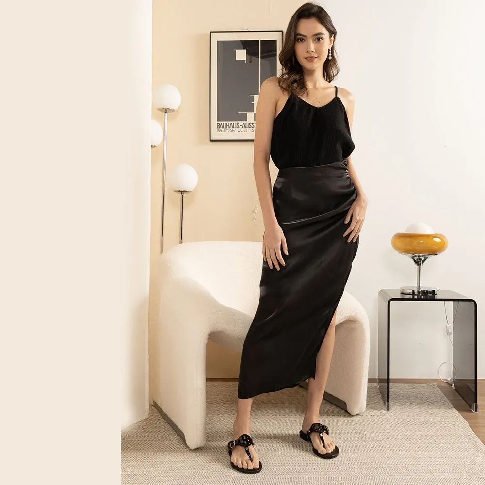 Moonraker Black Leather Sandal