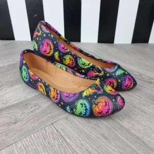 Neon Halloween women dolly pumps