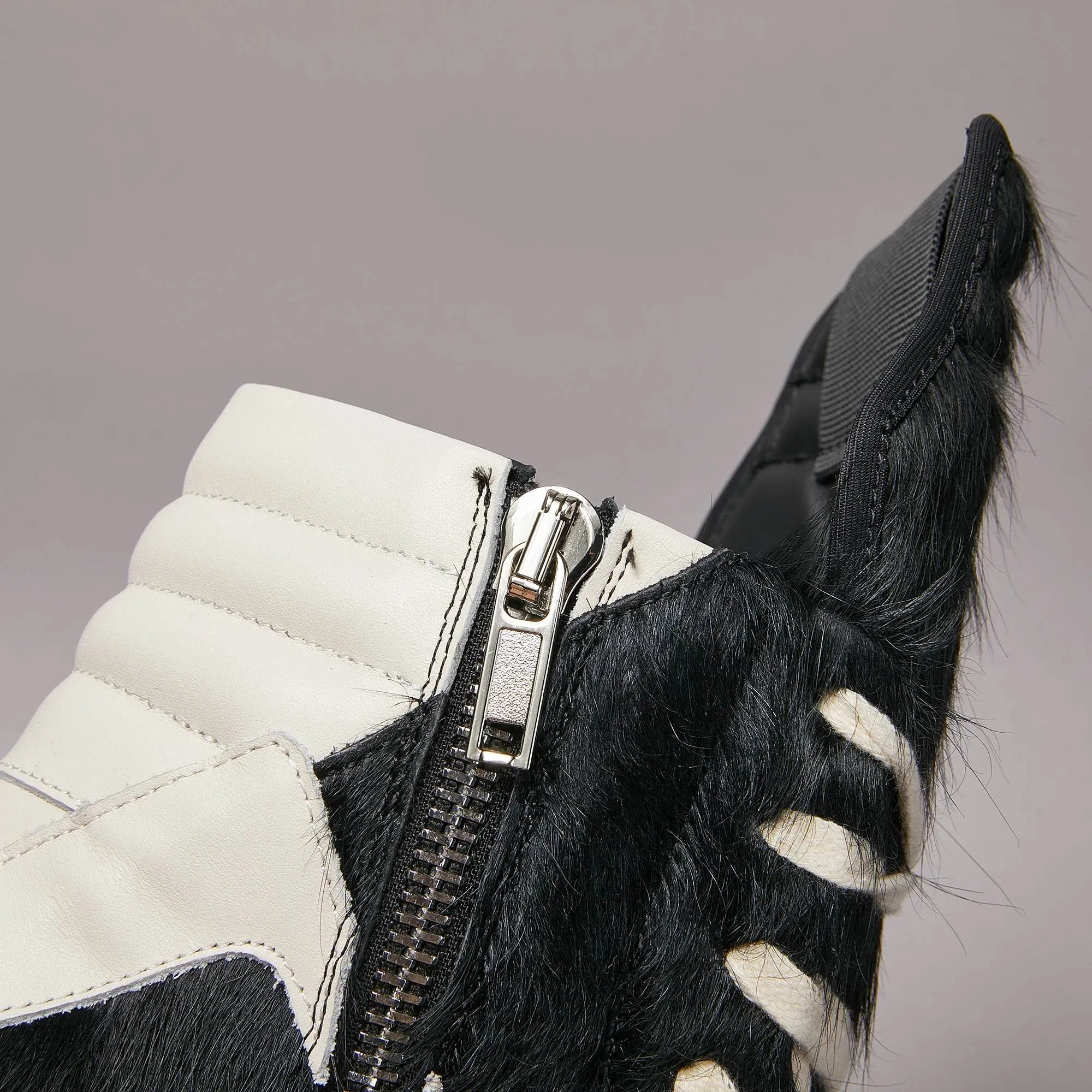 Outdoor Designer Casual Women Shoe Horse Fur Leather Men Sneaker Black Low Top Lace Up Quality Luxury Thick-sole Flat Shoe