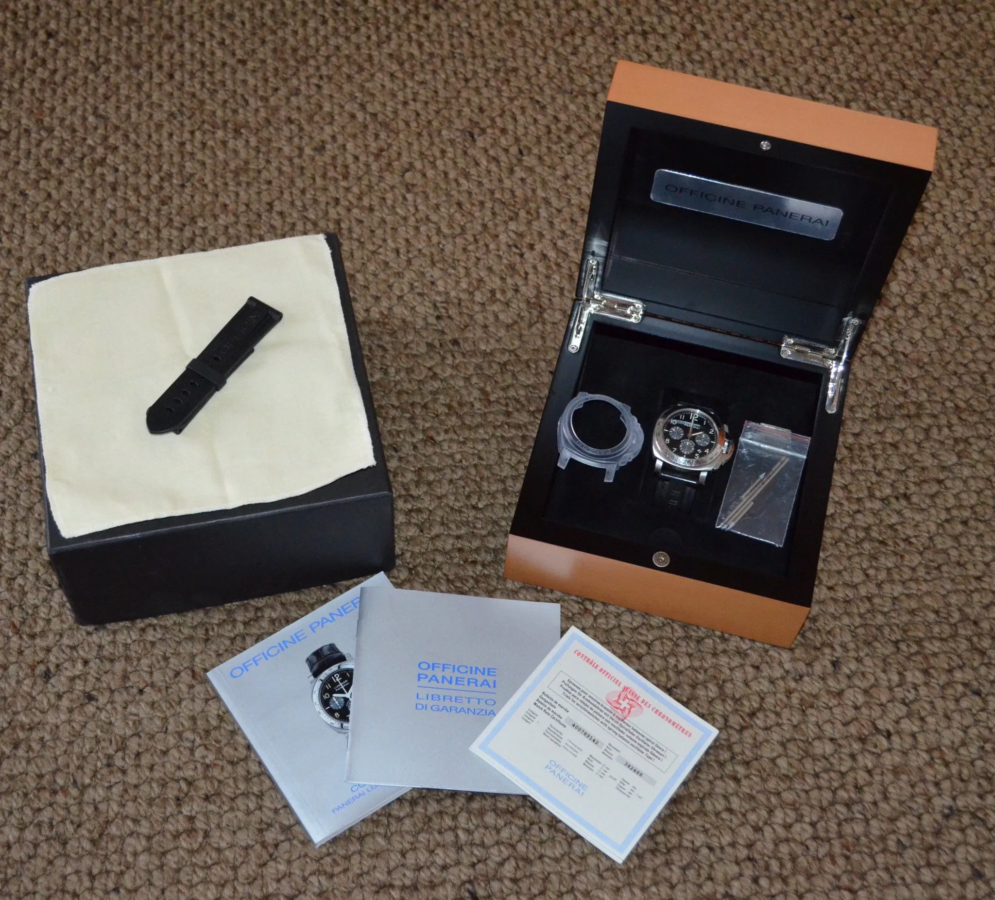 Panerai Luminor Chronograph PAM 162 Steel Automatic Wristwatch