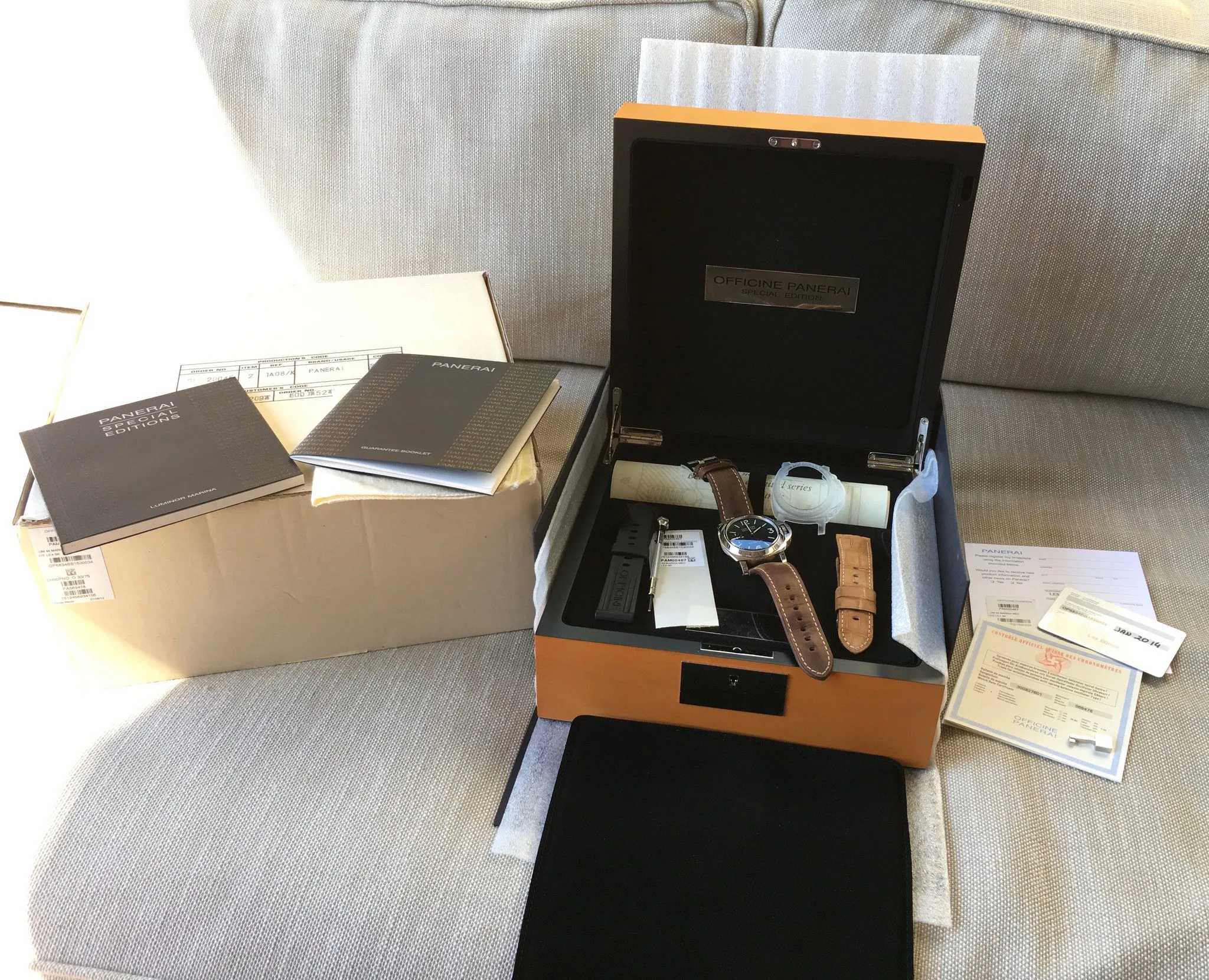 Panerai Luminor Marina Aspen Limited Edition PAM 467 Stainless Steel Watch Box Papers