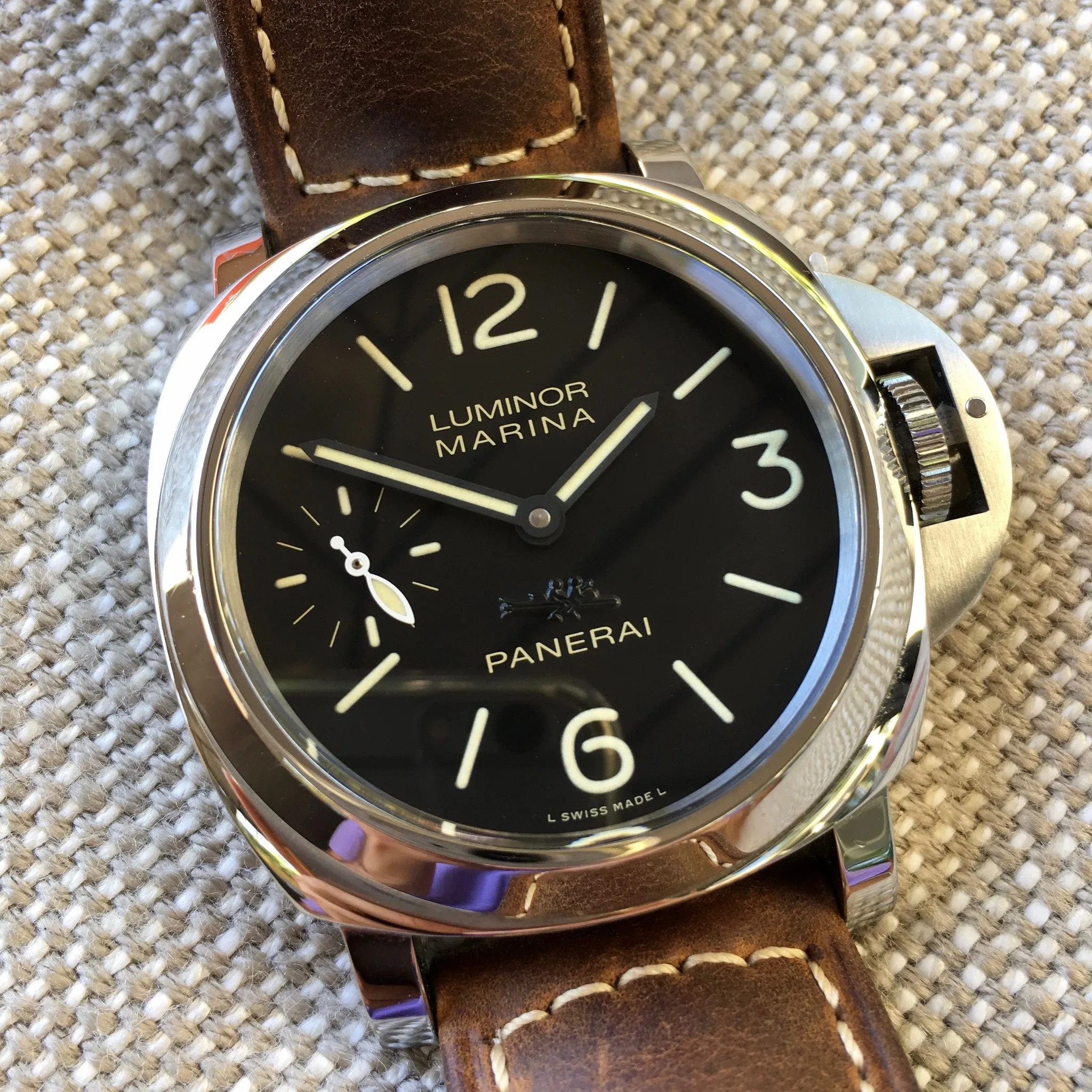 Panerai Luminor Marina Aspen Limited Edition PAM 467 Stainless Steel Watch Box Papers