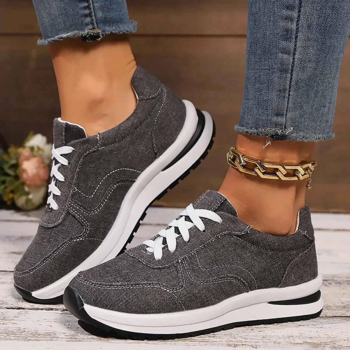 Plus Size 43 Comfortable Casual Female Sneakers